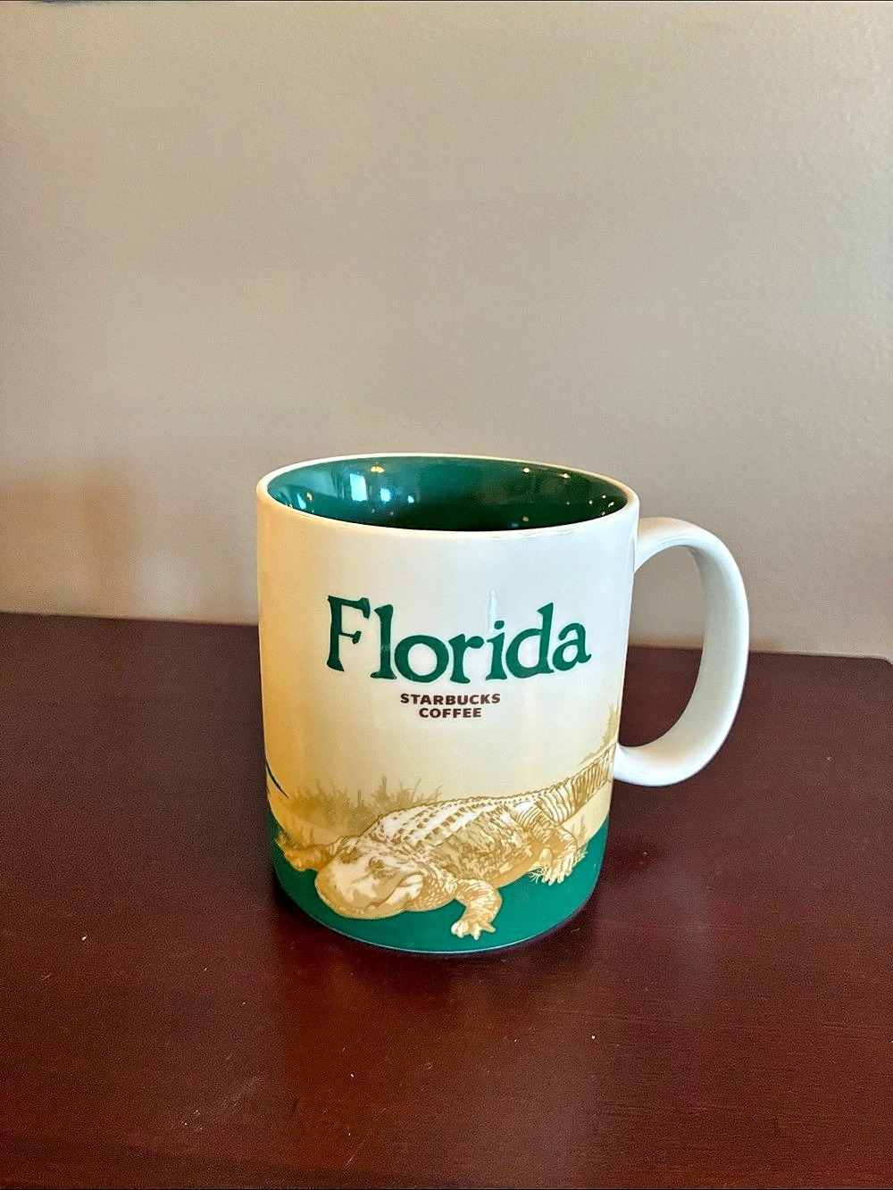 Starbucks Florida Global Icon Series Coffee Mug Collector Green 2009 Alligator